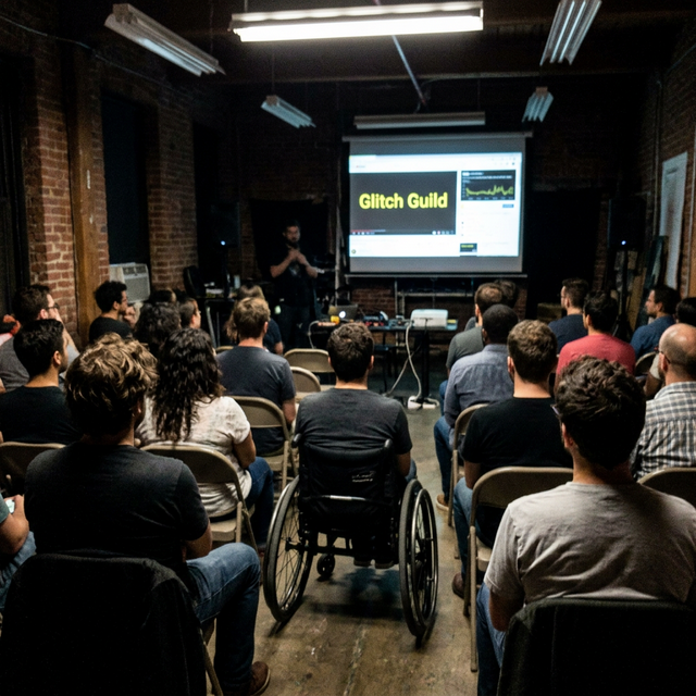 Glitch Guild members at a tech event